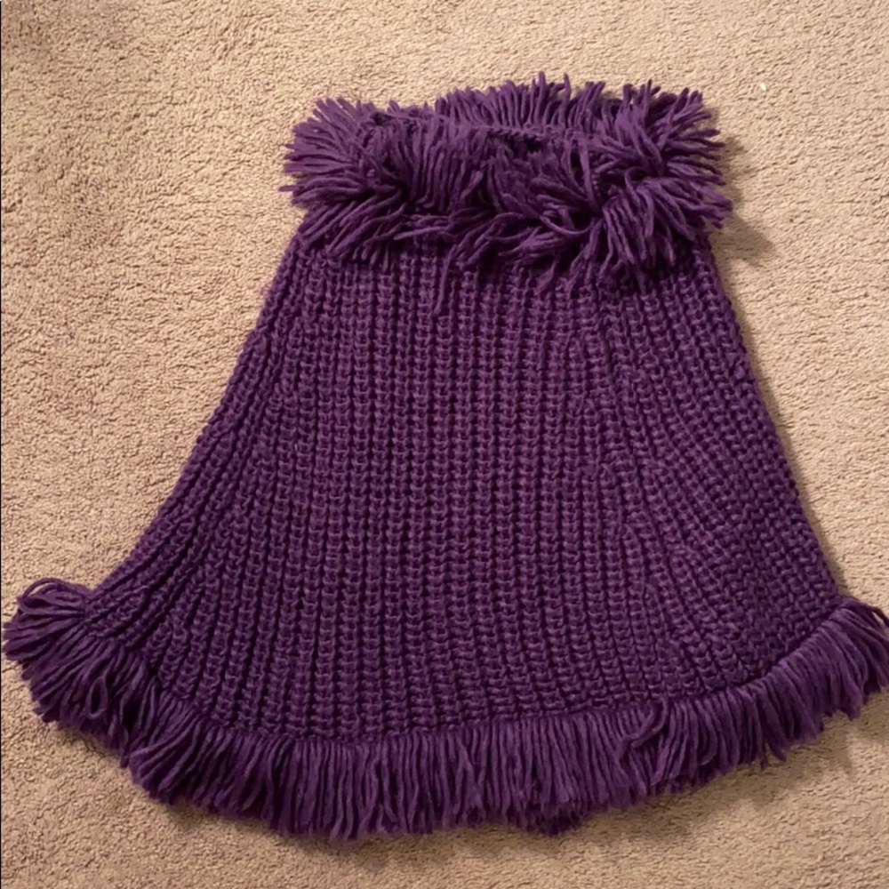 Little girls knit poncho